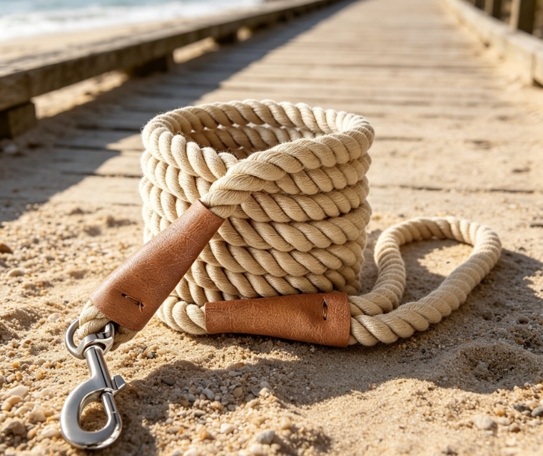 Heavy-Duty Cotton Hiking Leash With Soft Handle - Image 2
