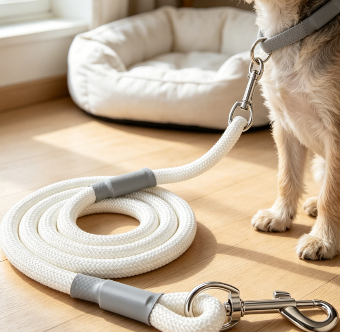 Heavy-Duty Nylon Rope Leash With Steel Connectors