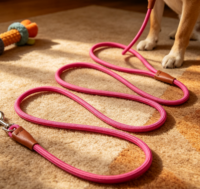 Lightweight Round-Rope Leash For Small Dogs