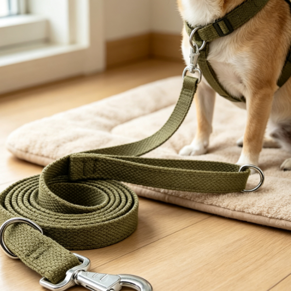 Heavy-Duty Tactical Cotton Leash For K9 Working Dogs