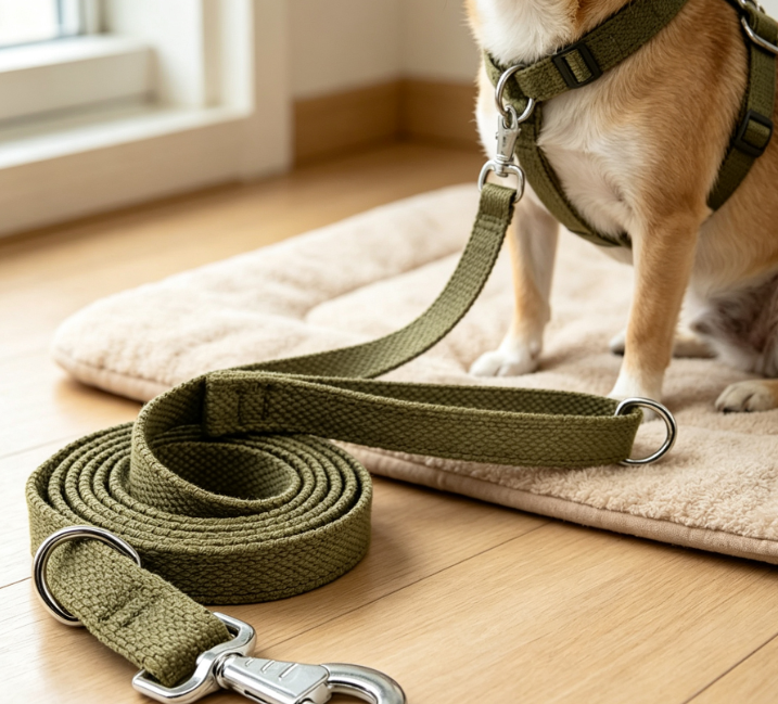 Heavy-Duty Tactical Cotton Leash For K9 Working Dogs