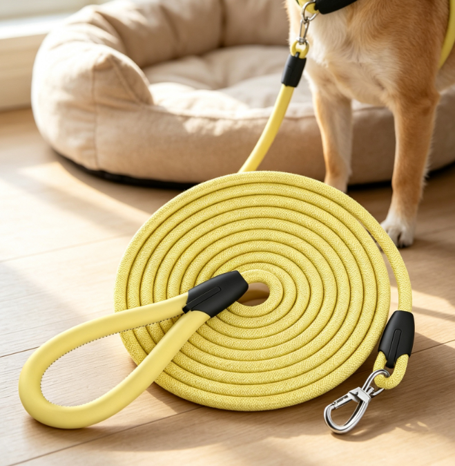 Durable Woven Rope Leash For Medium And Large Dogs