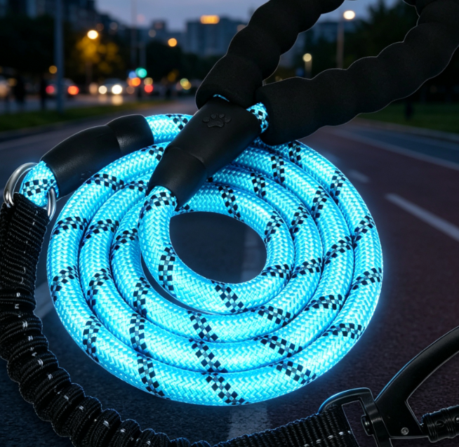 Reflective Bungee Leash With Swivel Hook And Shock Absorption - Image 2