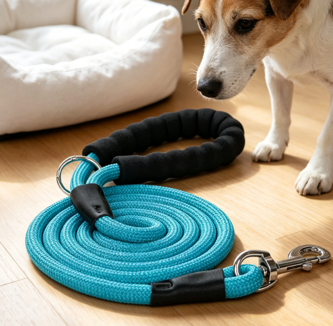 Woven Rope Leash For Walking And Training Medium To Large Dogs