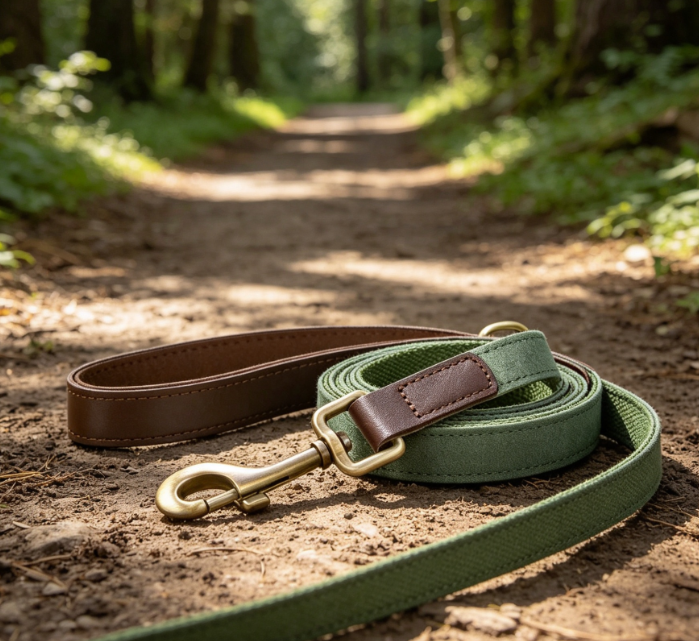 Easy-To-Clean Dog Leash With Soft Pu Leather Handle - Image 2