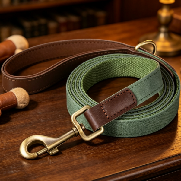 Easy-To-Clean Dog Leash With Soft Pu Leather Handle