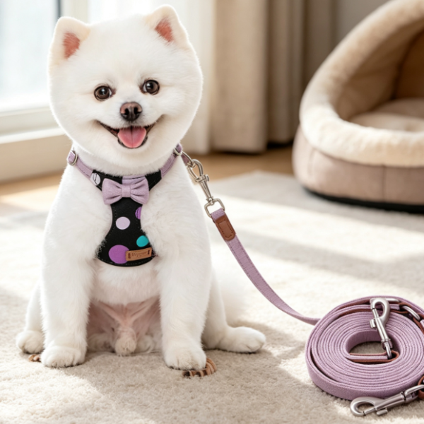 Adjustable No-Choke Harness And Multi-Functional Leash Set