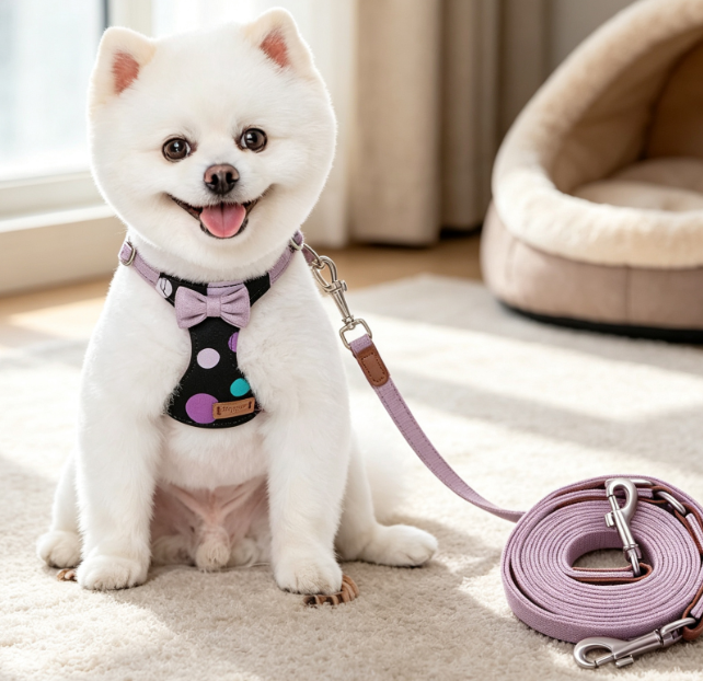 Adjustable No-Choke Harness And Multi-Functional Leash Set