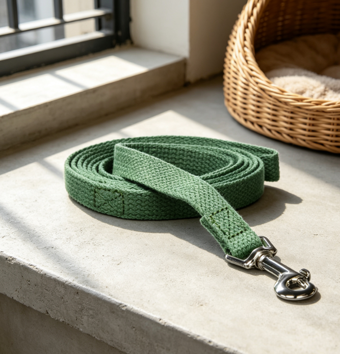 Soft Woven Cotton Dog Leash For Training And Control