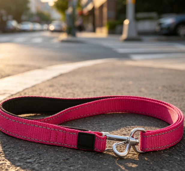 Durable Nylon Dog Leash With Reflective Padded Handle - Image 2