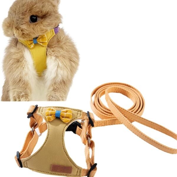 Adjustable Escape-Proof Harness And Leash Set For Rabbits
