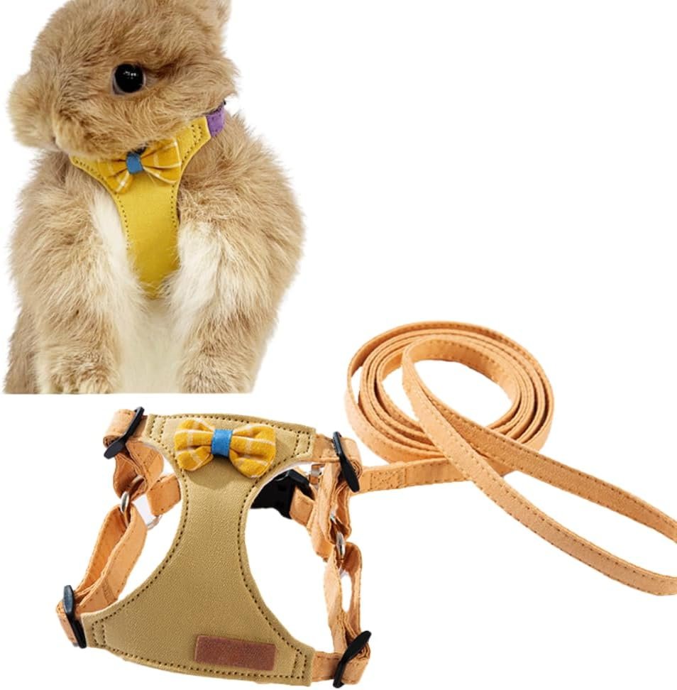 Adjustable Escape-Proof Harness And Leash Set For Rabbits