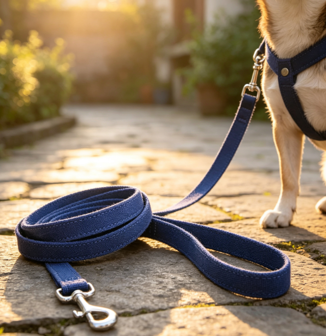 Durable Basic Dog Leash Made Of Hemp Canvas - Image 2