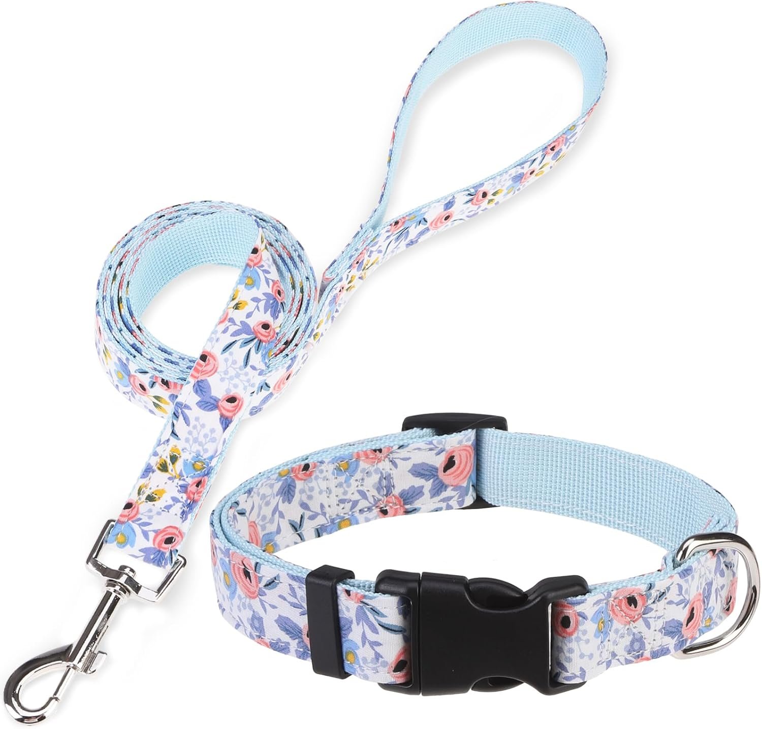 Soft, Adjustable Collar And Heavy-Duty Nylon Leash Set