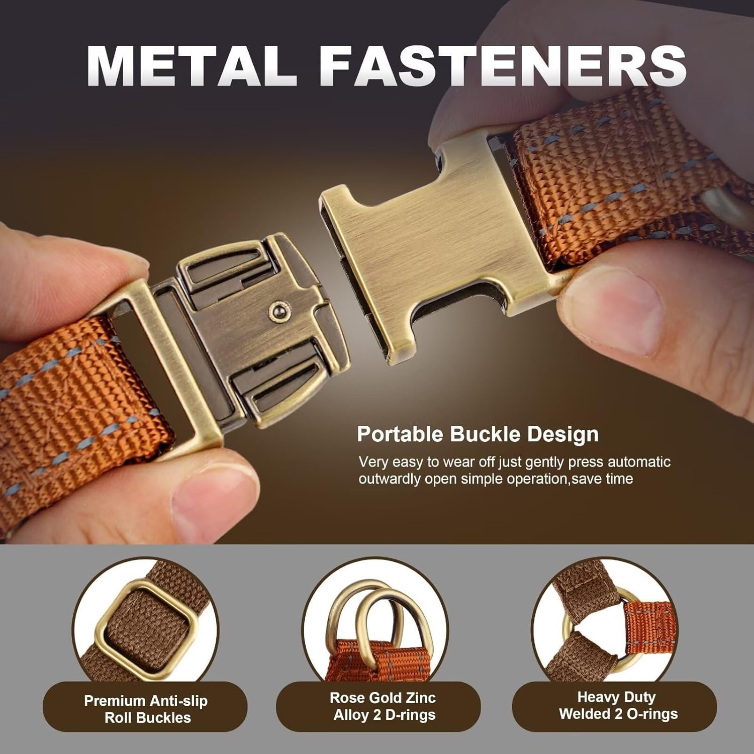 Nylon Step-In Harness And Leash Set With Metal Buckles - Image 2