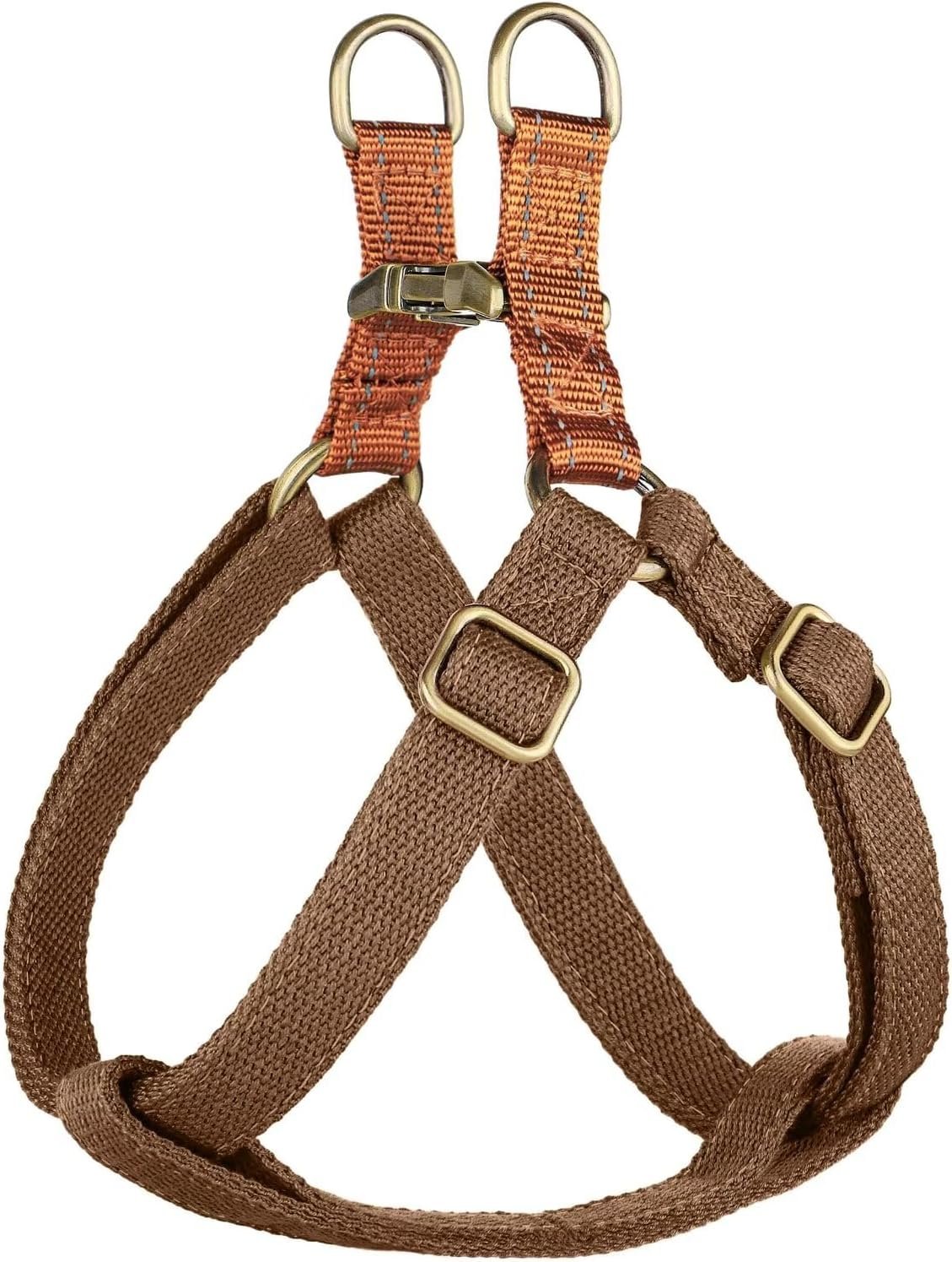 Nylon Step-In Harness And Leash Set With Metal Buckles